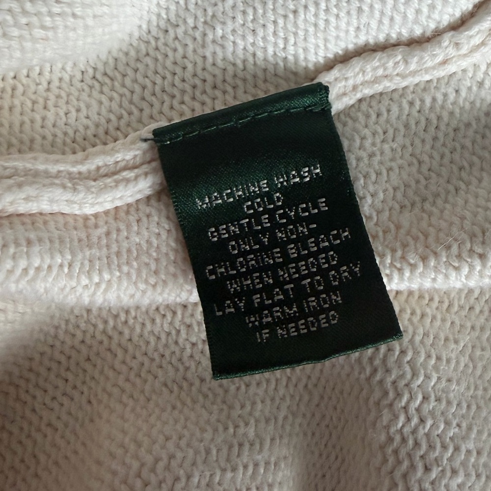 Ralph Lauren Button Front Cardigan Sweater Cream White Women’s Large L - Picture 8 of 12